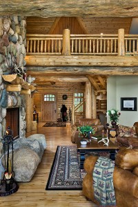 Salon maison en bois de luxe