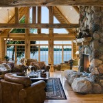 Salon maison en bois de luxe 