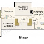 Plan maison en bois de luxe étage