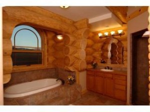 maison en bois de luxe salle de bain