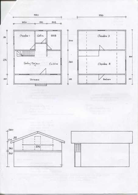 plan maison en bois